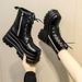 Cos 20cm Heightening Thin Shoes 9cm British Style Thick Sole New Short Martin Boots Straight Hair_vogvips.com