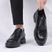 Men's Brogue Leather Dress Shoes With 8cm Hidden Heel_vogvips.com