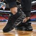 Men' Athletic Baketball Sneaker Bright Yellow Woven Upper Airy Meh Deign Men Trendy Non-lip Functional Sport_vogvips.com