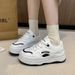 Height Breathable White For Women, Spring New Versatile Thick Sole Height Increasing Casual Shoes, Korean_vogvips.com