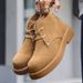 Men's Leather Rhubarb Boots Retro Martin Boots Breathable Thick-soled Heightening Tooling Short Boots_vogvips.com