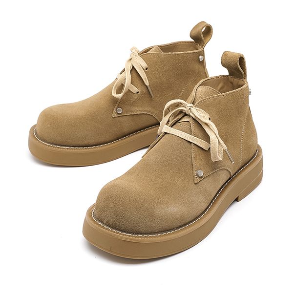 New Leather Spring Men's Shoes High-top Men's Heightening Tooling Martin Boots_vogvips.com