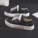 canvas Women's Summer Casual Versatile White Black Big Toe Shoes Autumn Thick Sole Breathable Board_vogvips.com