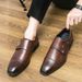 Euro Step New British Style Casual Leather Trendy Monk Business Formal Brogue Carved Men's Shoes_vogvips.com