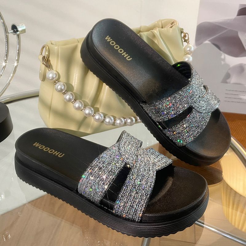 Platform Thick-Soled For Women Summer 2025 New With Dress Fairy Style Beach Vacation Slide Sandals_vogvips.com