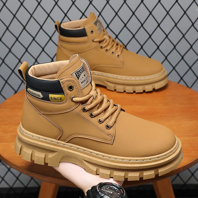 European Warm Series Men's Spring And Autumn New Martin Youth Trend Wear-resistant Casual Versatile Work Boots_vogvips.com