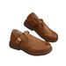 Women's Plus Size British Style Loafers Round Toe Hollowed Out Design Retro Two Way Wear Spring_vogvips.com