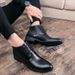 2020 Autumn And Winter New Korean Fashionable Men's High-top Leather Shoes Formal Single-layer Shoes Business Travel Leather Shoes For Men_vogvips.com