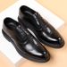 Euro Step 8cm Brogue Leather Breathable Youth Height Increasing 6cm Spring Wedding Groom Men's Shoes_vogvips.com