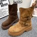 Cowhide Version Wasteland Martin Boots Women's Boots 2025 Autumn New Thick-soled Heightening Short Boots Western Cowboy Boots_vogvips.com