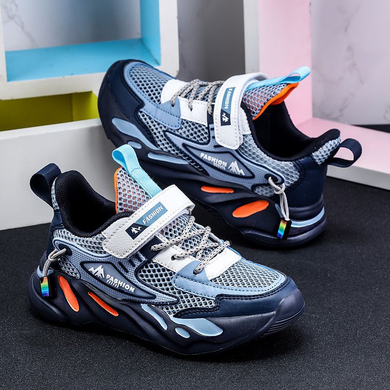 Spring And Autumn New Mesh Breathable Children's Sports Lightweight Non-Slip Boys' Casual Running Korean Fashion Shoes_vogvips.com