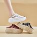 Half-white Shoes Women's Mesh Breathable Student Board Shoes Casual Shoes Heightening Shoes_vogvips.com