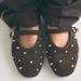 Women's Shoes Brown Suede Rivet Round Head Ballet Flats One Strap Mary Jane Shoes Fashion Single Shoes_vogvips.com
