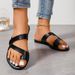 Women's Foreign Trade Slippers In Style, 2023 Summer New Model, Flat Shoes With Buckle, Casual Large Size Beach_vogvips.com