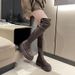 Fashionable Elegant Brown High-End Over-the-Knee Thick-Soled Long 2024 New Summer Slimming High Tube Riding Boots_vogvips.com