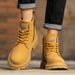 New Leather Spring Men's Shoes High-top Men's Heightening Tooling Martin Boots_vogvips.com