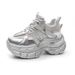 Dad Shoes Women's Thick-soled Inner Height Increase Casual Versatile Color Matching Rhinestone Mesh Sports Women's Shoes_vogvips.com