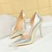 6283-1 Korean Style Fahion Women' Thin Super Heel Shallow Mouth Pointed Toe Side Hollow Banquet Single Shoe High_vogvips.com