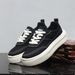 Men's Versatile Casual Sneakers Black Canvas Shoes Thick Sole Height Increasing Low Top Athletic Shoes New Summer Style_vogvips.com