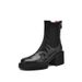 2025 Round Toe Chunky Heel Casual Short For Women 2025 Autumn New Fashion Versatile Retro Slimming Stretch Martin Boots_vogvips.com