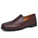 Large Size 46 Loafers For Men, British Style Casual White Shoes, Business Formal Slip-On Hollow Breathable Leather Shoes_vogvips.com