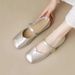 Stunning French-style Women's Summer 2026 New Model Small Flats To Match Skirts, Leather, Soft Sole, Flat Mary Jane_vogvips.com