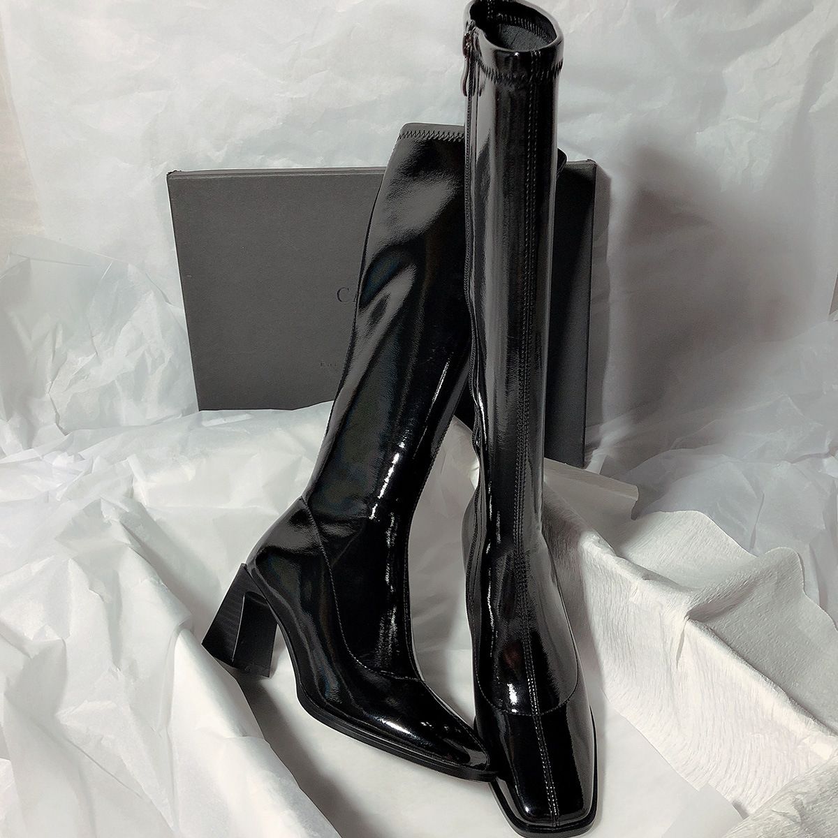2025 New Heel Elegant Slim Simple Over-the-Knee Long Square Toe High Boots For Women_vogvips.com