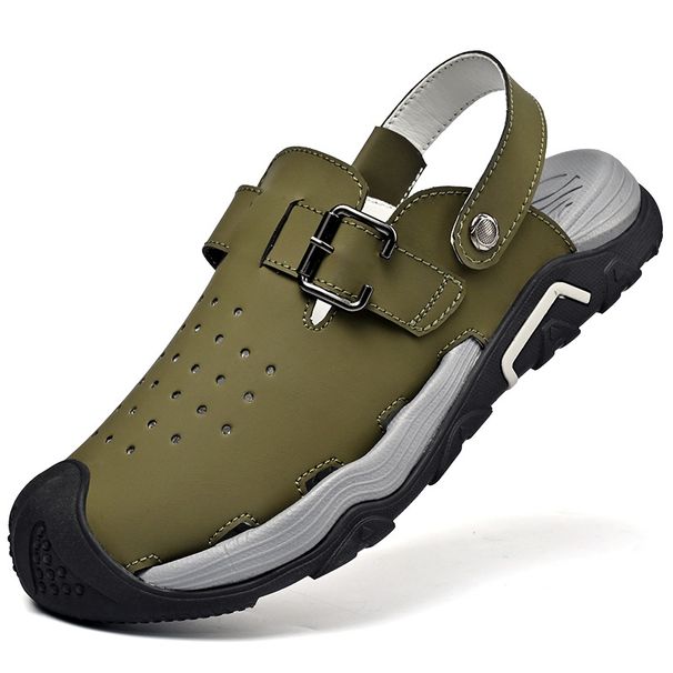 Live Streaming Of Baotou Online Summer Beach Sandals, Trendy Men's Plus Size Slippers_vogvips.com