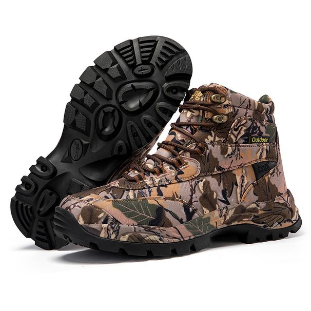 Men’s Shoes Popular Men's High Top Hiking Boots Camouflage Boots Water Proof And Non Slip Hunting Shoes Hiking Shoes Military Boots_vogvips.com