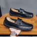 SHLIANG Men's Slip-On Soft-Soled Driving Shoes Comfortable Round-Toe Business Casual Leather Shoes Breathable Upper Slip-On Loafers X0018_vogvips.com