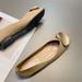Shallow Mouth Single Shoes For Women, Korean Style, Spring New Metal Buckle, Comfortable Slip-On Square Toe Flat Shoes,_vogvips.com