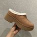 Sheepskin Thick-Soled Snow Boots For Women 2025 New Autumn Winter Fleece-Lined All-Season Fur Closed-Toe Half-Slip_vogvips.com