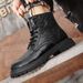European Warm Series Autumn Winter Fashion Martin Genuine Leather Casual Big Toe Work Men's Boots Height Increasing Large Size_vogvips.com