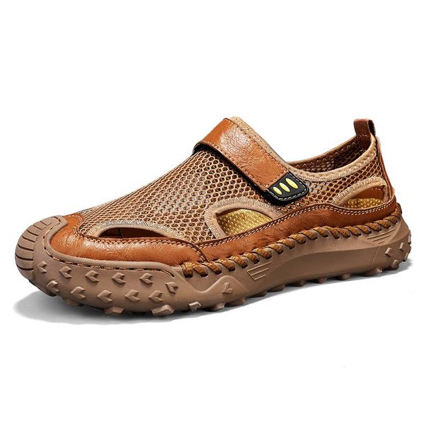 Sandals New Casual Hollow Breathable Mesh Men's Summer Hiking Shoes_vogvips.com
