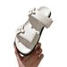 Floral Hook & Loop Sandals For Women - Adjustable Metal Buckle Strap Flat Roman Gladiator Sandals_vogvips.com