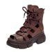 Sandals Women's Boots Hollow High-top Thick-soled Fashion Open-toed Fish-mouth Boots Roman Shoes Breathable_vogvips.com