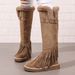 Women's Shoes New Autumn/winter Women's Snow Boots With Tassels._vogvips.com