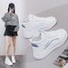 Autumn Korean-Style Thick-Soled High-Top White Sneakers For Women, Trendy Student Running Casual Sneakers For Women Sh88_vogvips.com