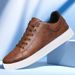 Men's Summer Sneakers, Trendy Versatile Casual Shoes, Men's Black Leather Shoes, Large Size Fashionable Shoes_vogvips.com