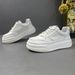 Men's Top Layer Cowhide Thick Soled Breathable Board Trendy Men's High-End Light Luxury Casual White Shoes_vogvips.com