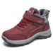 Women's Snow 2024 Winter New Style Fleece Lined Thickened Cotton Boots Warm Walking Shoes_vogvips.com