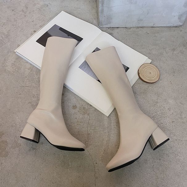 Slim Over-the-Knee Long For Women 2022 Autumn New Style Internet Celebrity Trendy Petite Chunky High Heel Riding Boots_vogvips.com