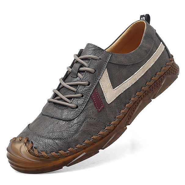 2025s Italian New Men's Genuine Leather Loafers With Rubber Sole Large Size Casual Slip-On Shoes_vogvips.com