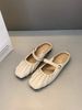 P5 Silver Flat-bottomed Baotou Half-slippers Outside Wear 2023 Summer New Mother Mary Jane Muller Ladies Sandals Single Shoes_vogvips.com