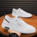 New summer breathable fashion brand all-match flat shoes men's casual leather shoes small white sports shoes_vogvips.com