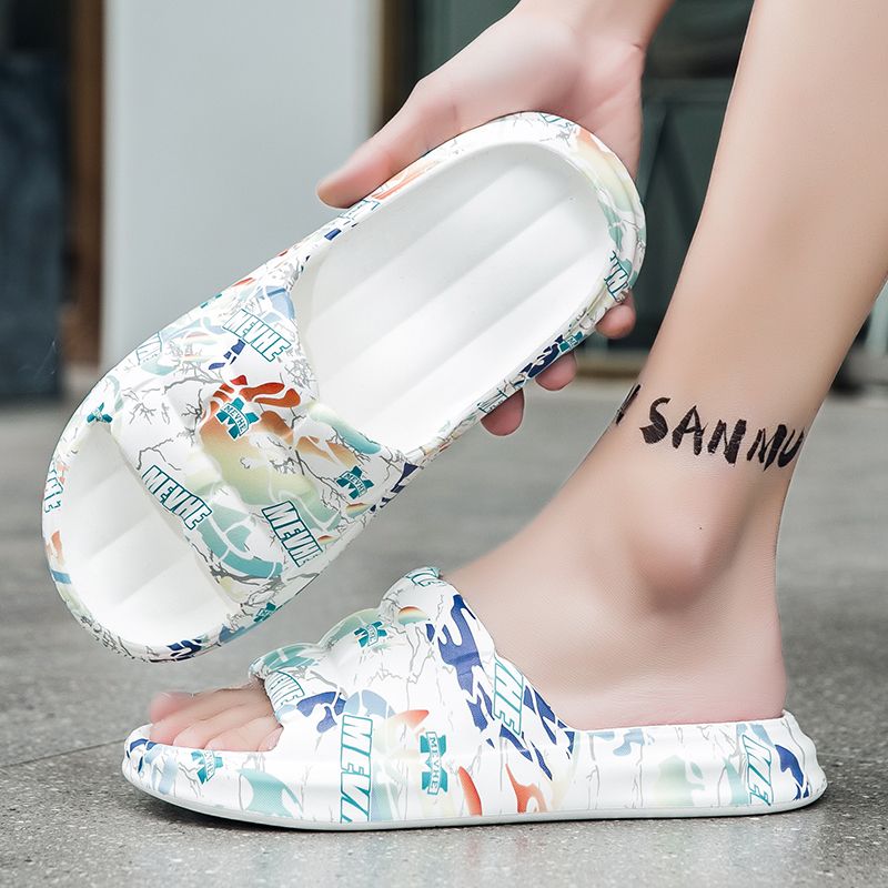 High-quality Couple Slippers One-word Fashion Personalized Slippers Can Be Worn Outside Slippers Beach Slippers_vogvips.com