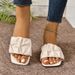 Women's Fashion Square Head Shoes For Women Flat Sandals Korean Style Slippers Summer Sandalias De Mujer Footwear_vogvips.com