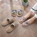 Autumn Winter Women Floor Retro Linen Open-toe EVA Thick Bottom Casual Sandals Indoor Home Couples Slippers Shoes_vogvips.com