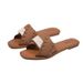 Plus Size Women's Slide Sandals (French-Inspired Color Block Design, Comfortable Flat Slippers For Summer - Size 41-43)_vogvips.com