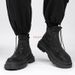 Autumn British Style New Versatile Black Thick-Soled Height-Increasing Work Martin Boots Men's Trendy Shoes_vogvips.com